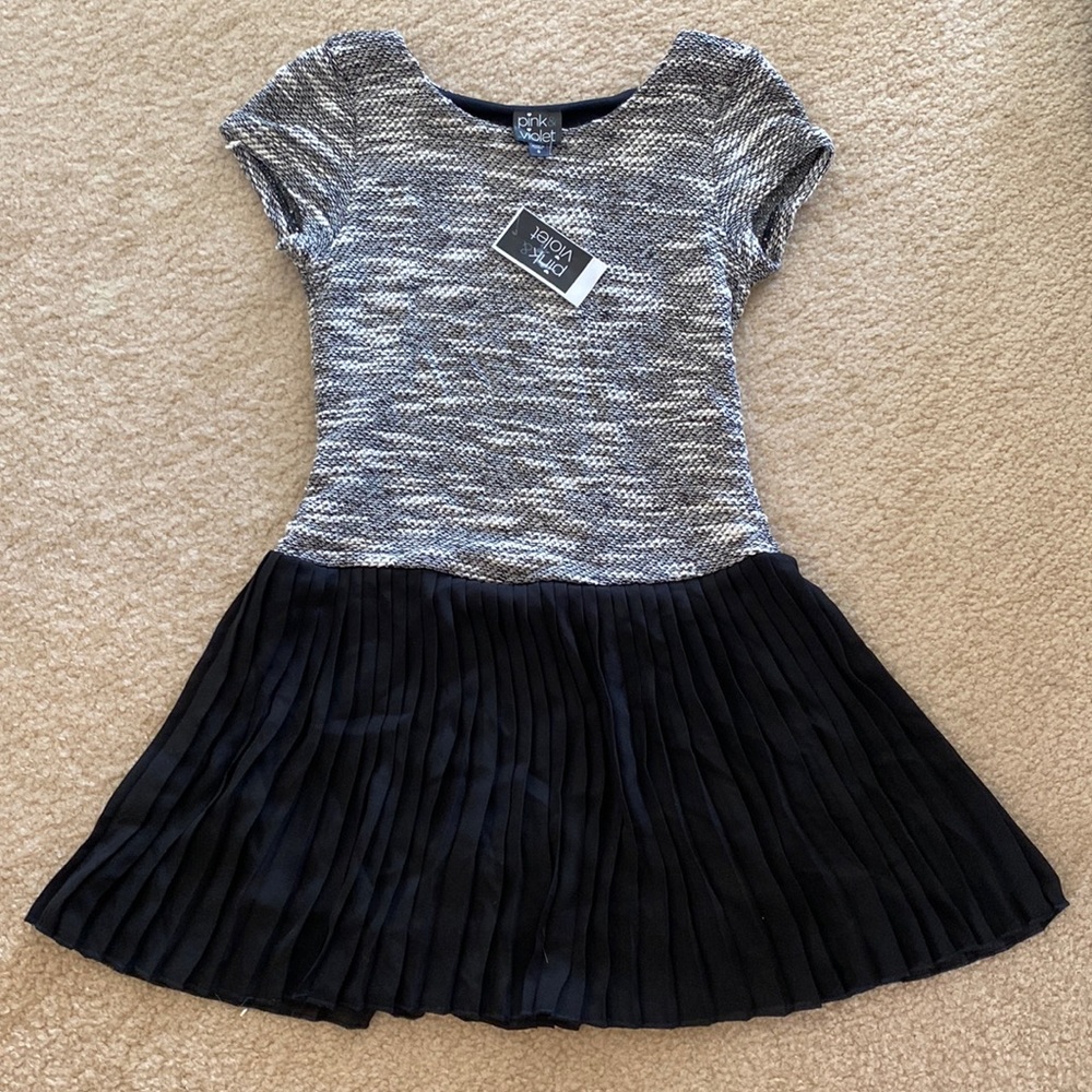 Black and white "pink and violet" dress kids